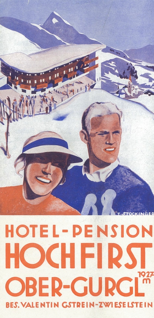 Eine Darstellung des "Hotel Hochfirst" in Obergurgl im Jahre 1934.